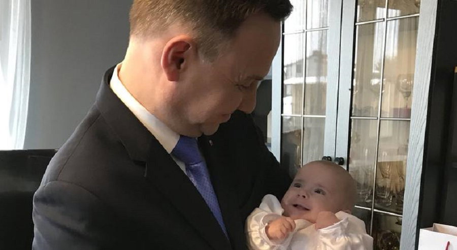 Prezydent gościem na chrzcinach Zuzi Nelec