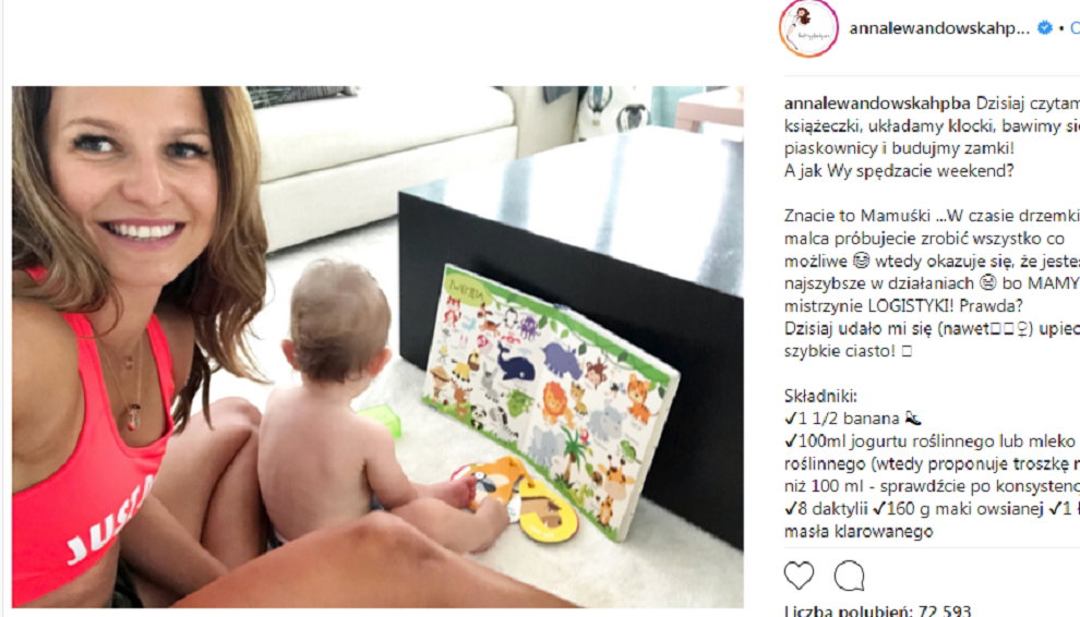 Lewandowska skrytykowana za porady dla mam