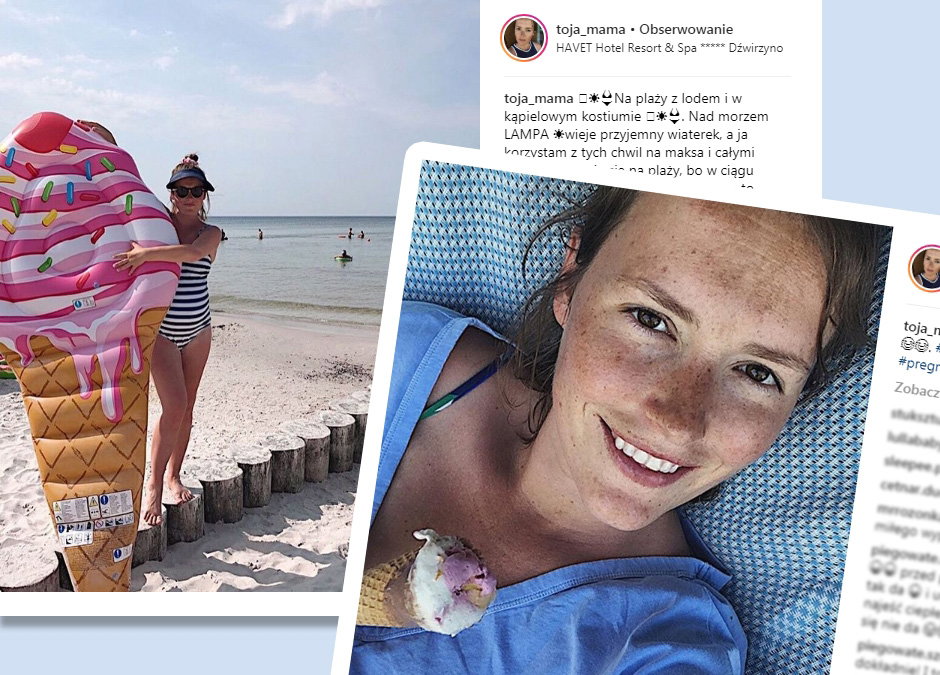 Olga Frycz, w ciąży, news, dmuchańce, lody