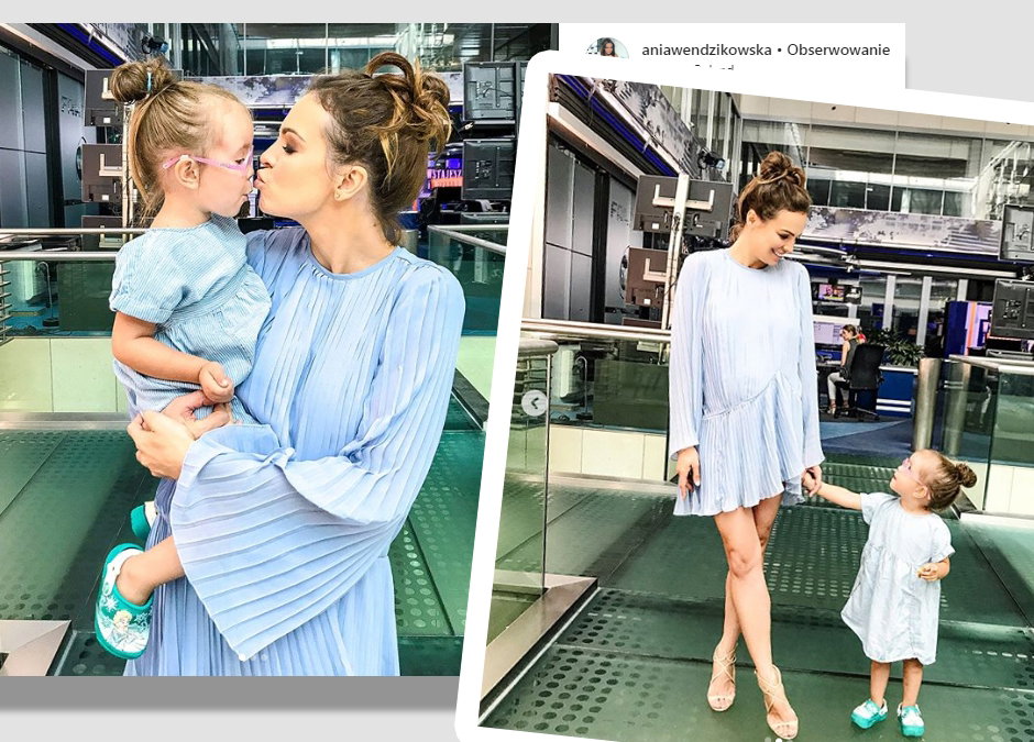 Ania Wendzikowska z córeczką