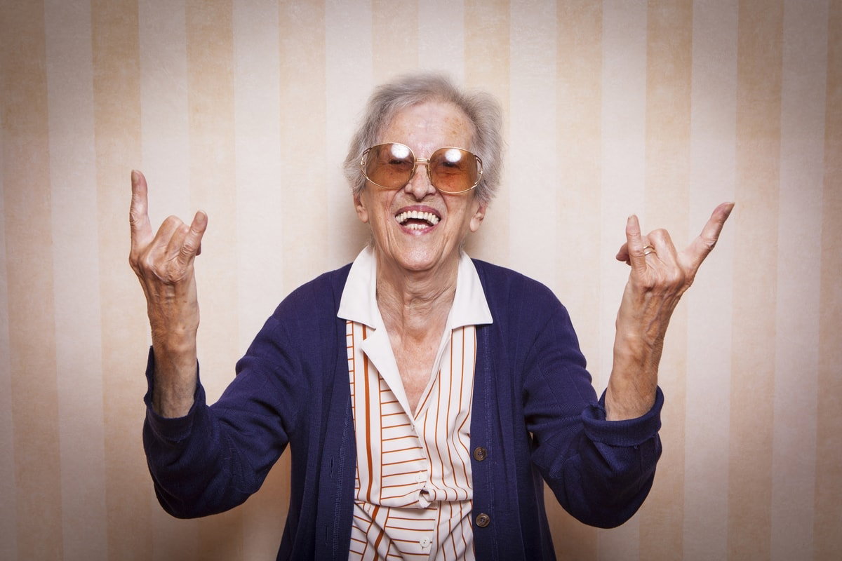 Babcia, nowoczesna babcia