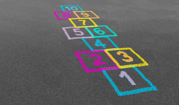 Hopscotch In A School