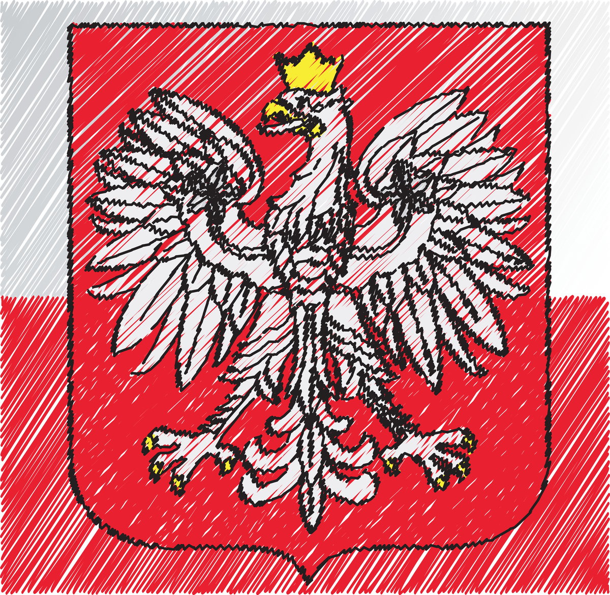 godło polski kolorowanka
