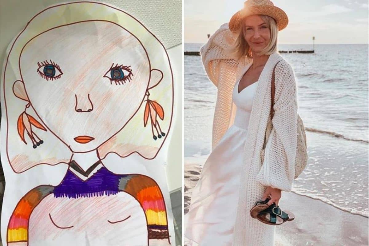 Edyta Pazura pokazała, jak narysowało ją jej dziecko