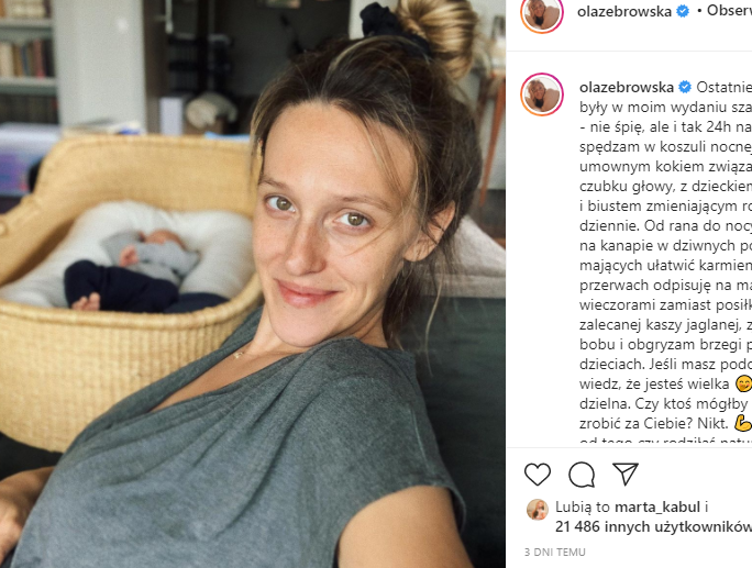 Ola Żebrowska o macierzyństwie