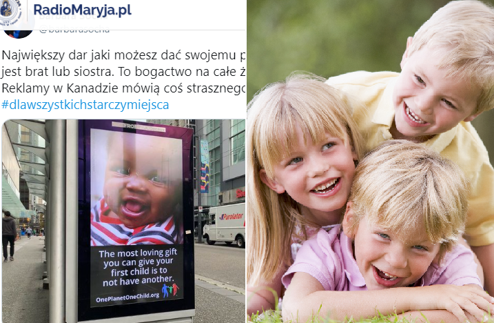 ekologiczna organizacja namawia do posiadania jednego dziecka