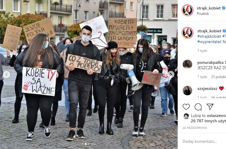 dane protestujących