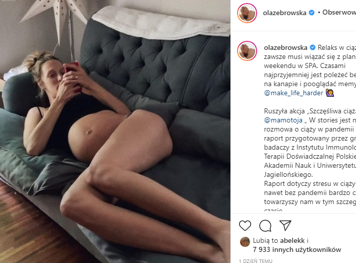 Ola Żebrowska relaksuje się w ciąży