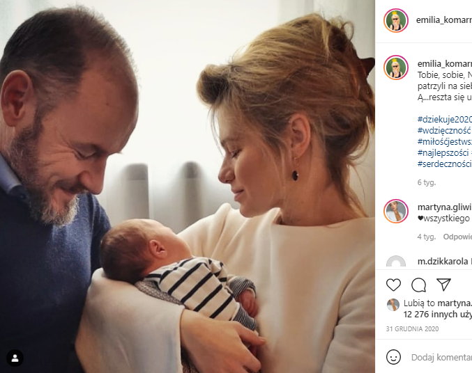 Emilia Komarnicka-Klynstra zdradziła imię dziecka