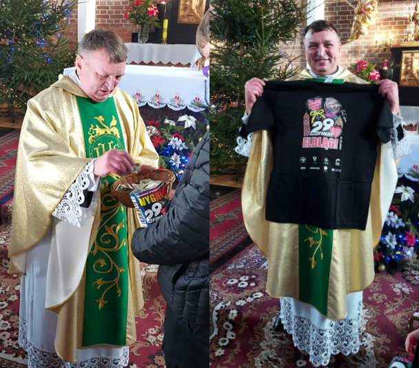 Ksiądz przekazał całą tacę na WOŚP