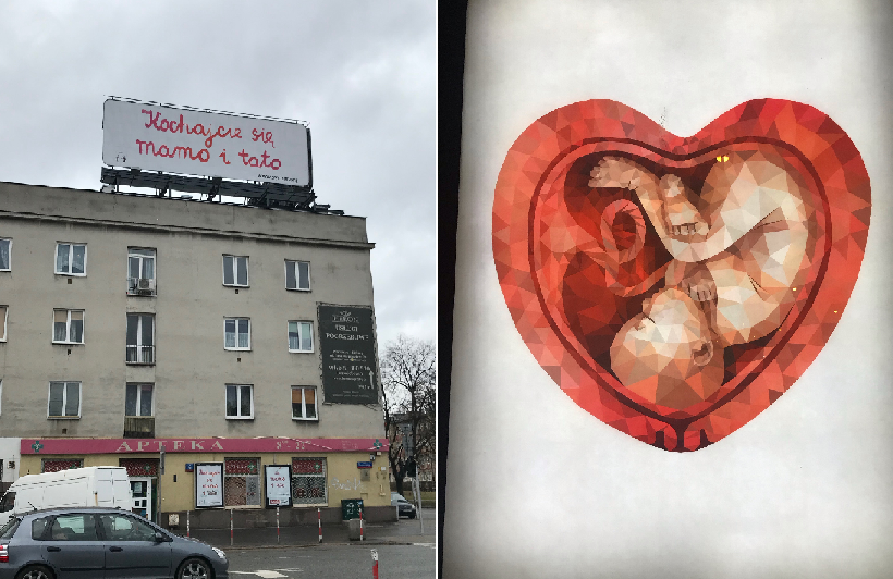 billboardy o aborcji zamiast pomocy dzieciom