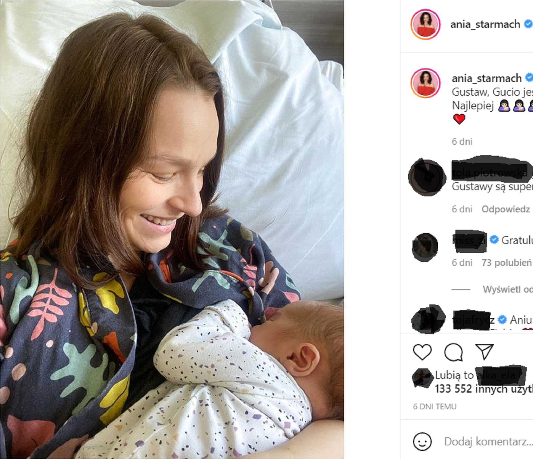 Ania Starmach i jej syn Gustaw