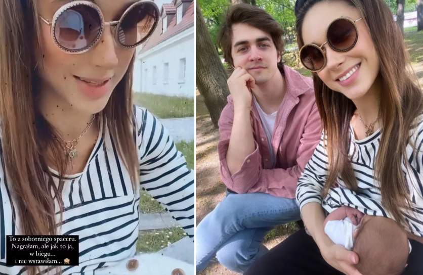 Ida Nowakowska karmi piersią