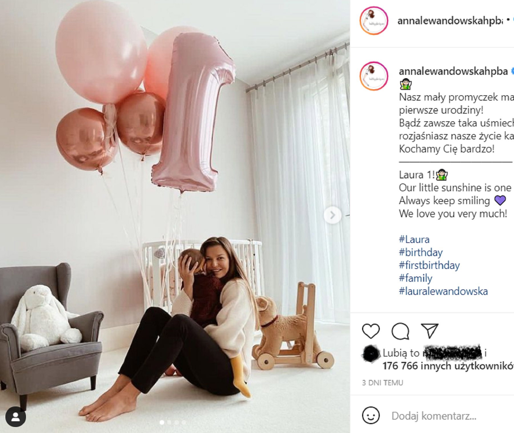 Anna Lewandowska z córką Laurą