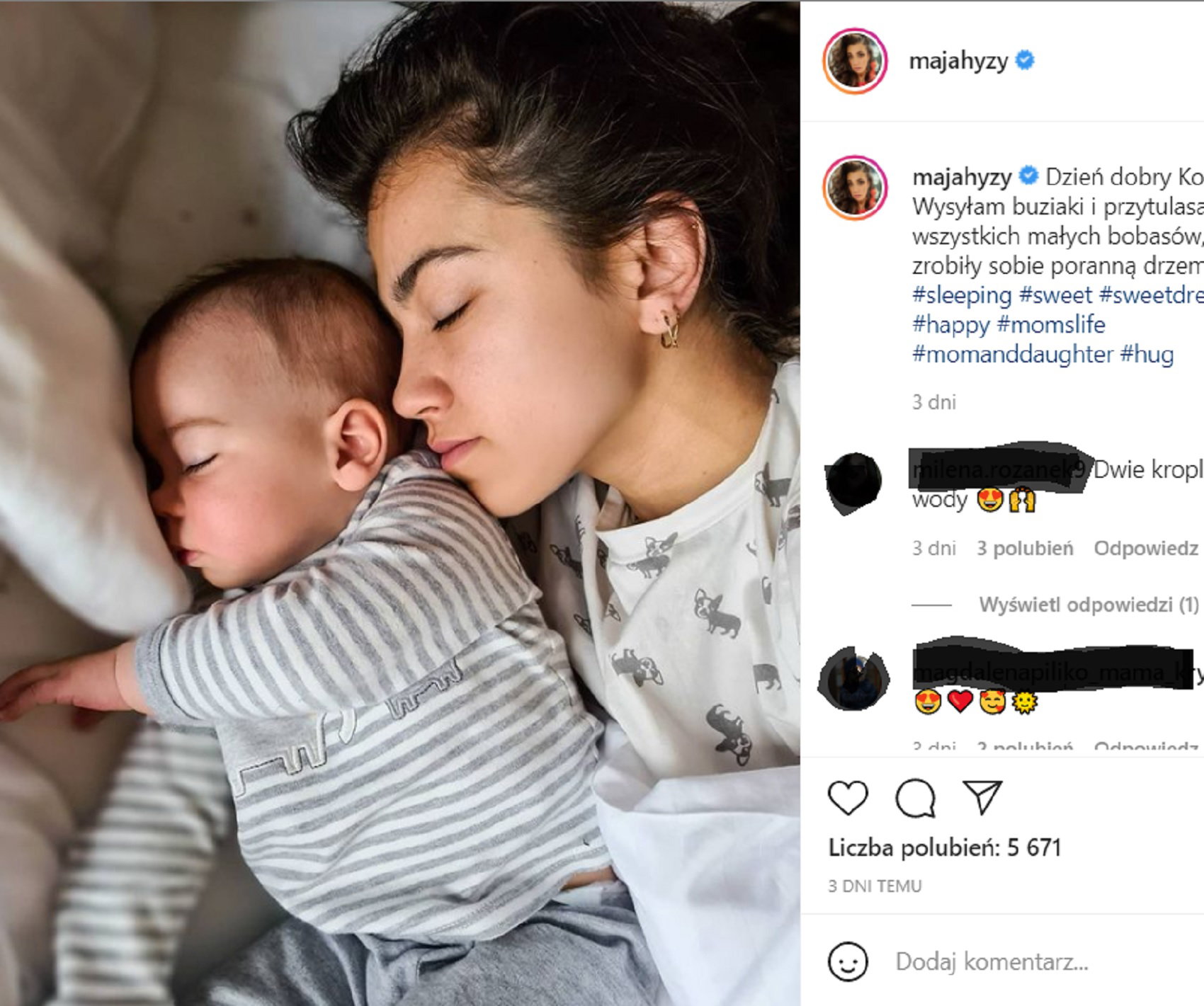 Maja Hyży zachwala karmienie piersią