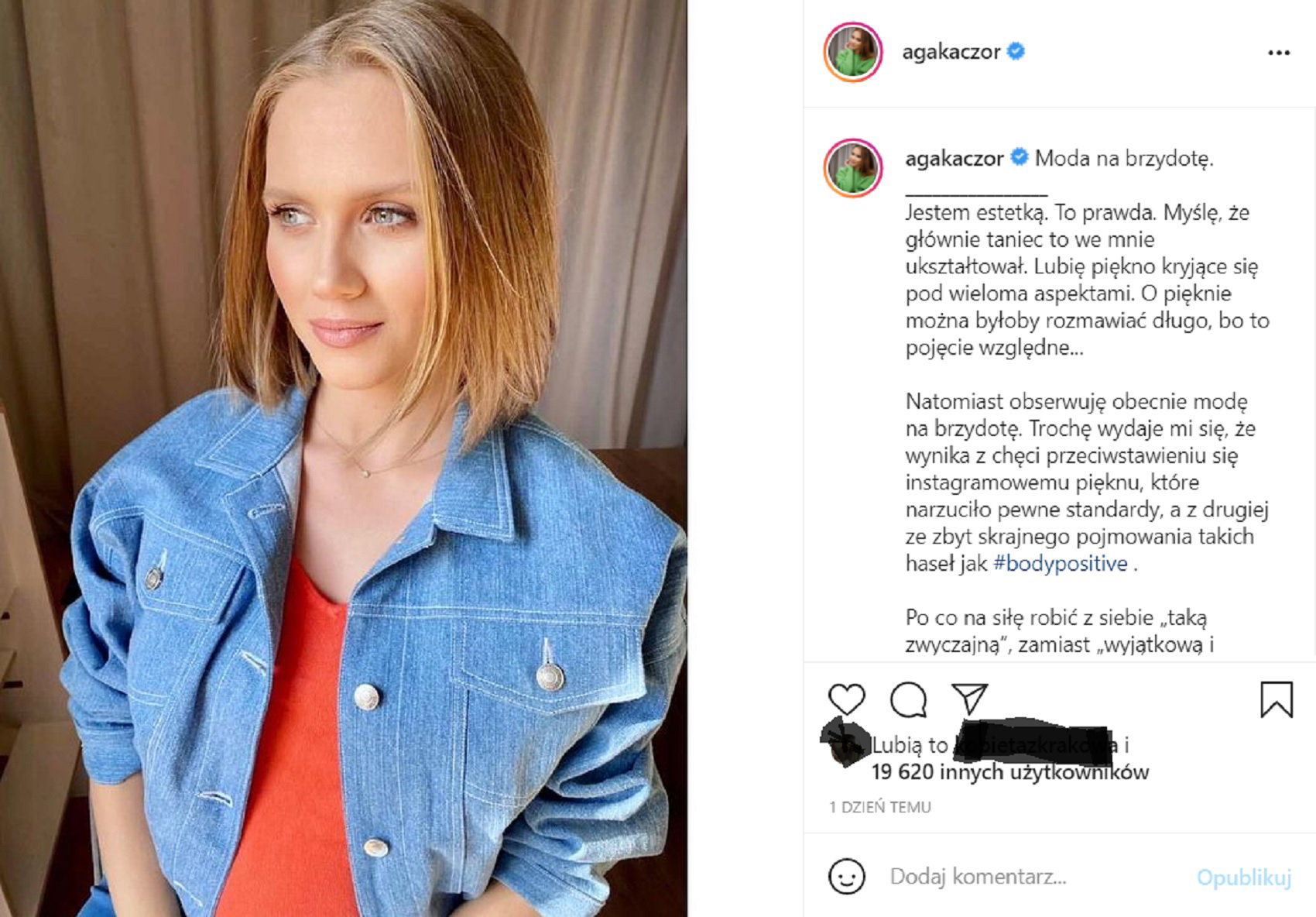 Agnieszka Kaczorowska-Pela krytykuje „modę na brzydotę”.