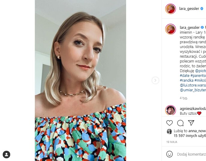 Lara Gessler karmi piersią