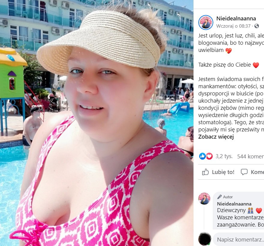 „Nie musisz być IDEALNA aby być SZCZĘŚLIWA” przekonuje znana blogerka, Nieidealnaanna