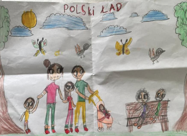 dziecko rysuje Polski Ład