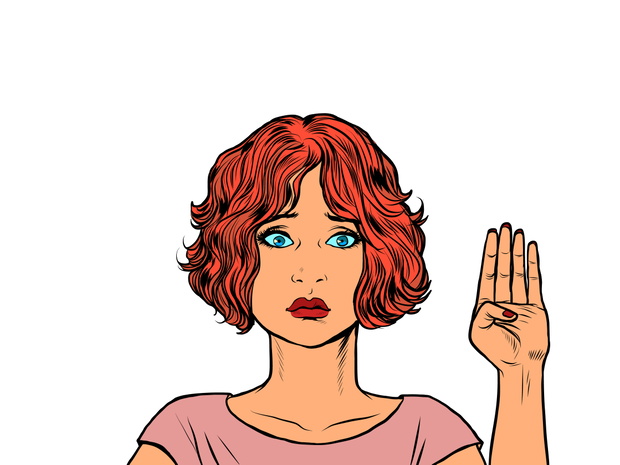 Signal For Help. International gesture of help for women at risk of domestic violence