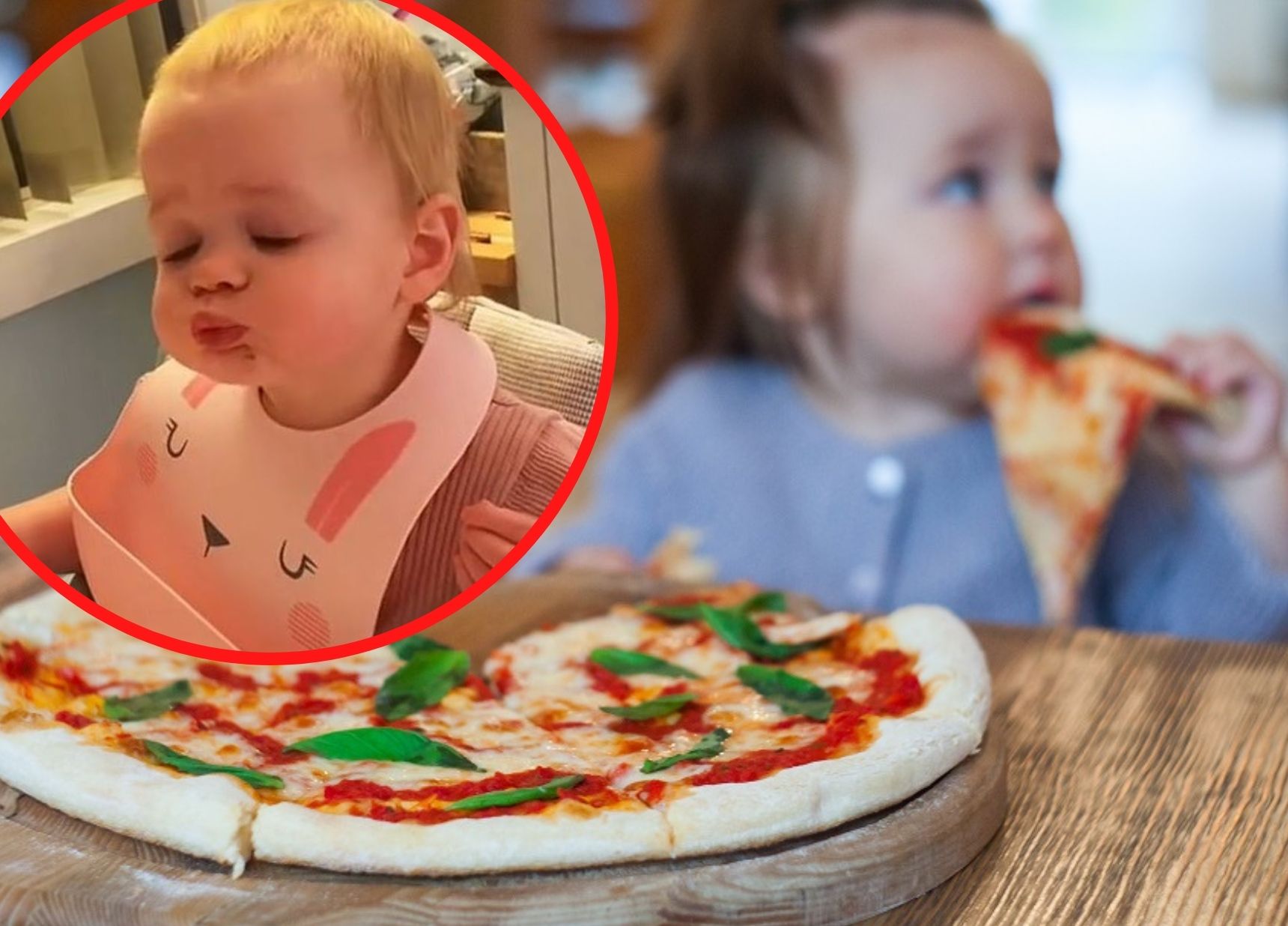 Dziecko jedzące pizzę