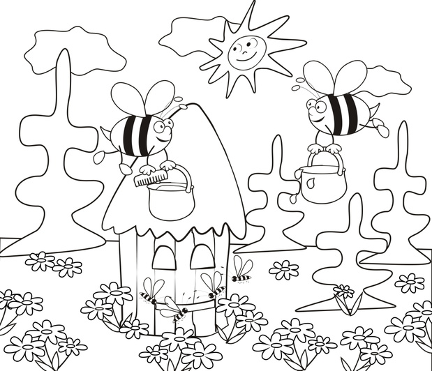 hive, coloring book