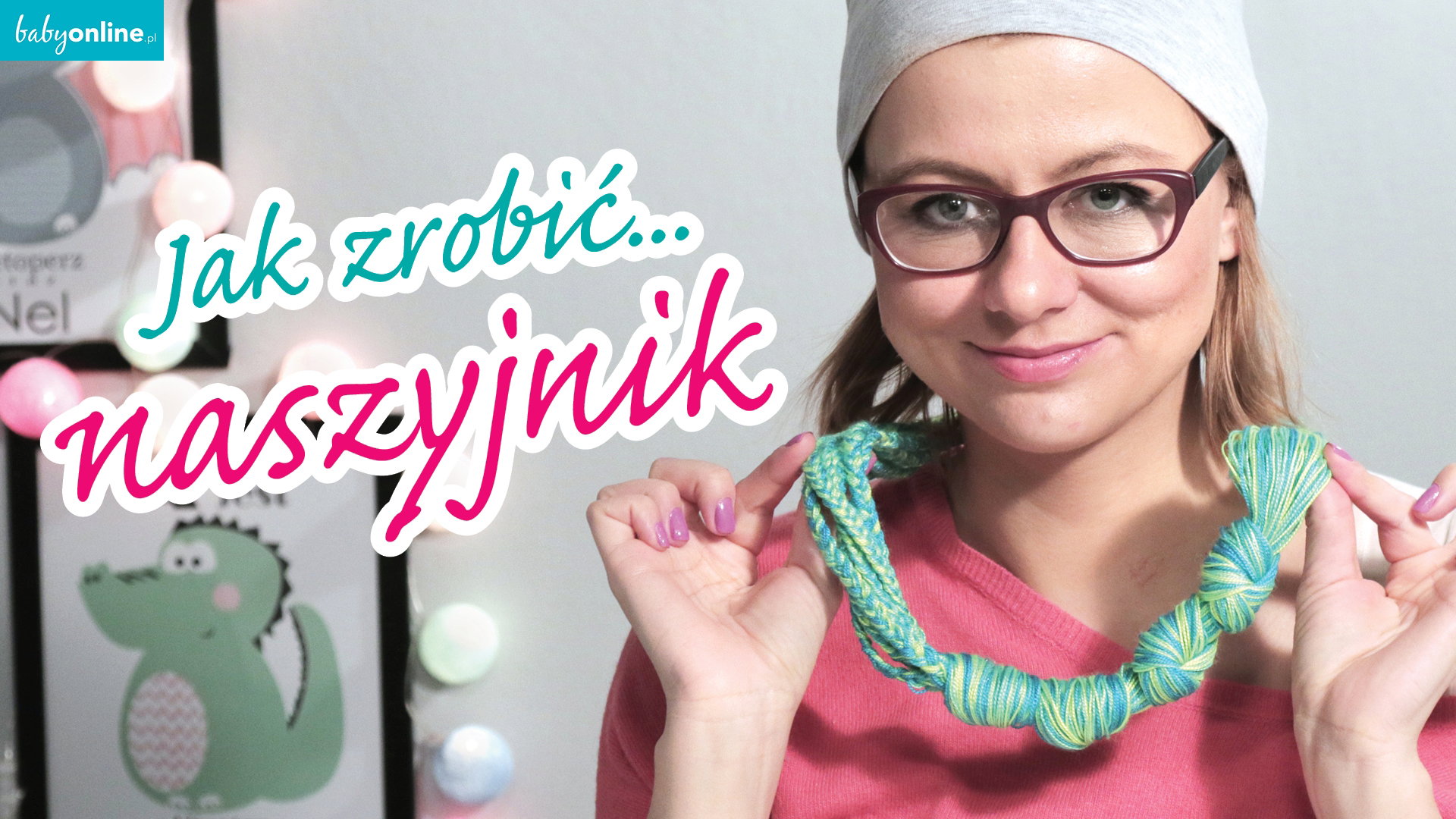 jak zrobić naszyjnik z włóczki