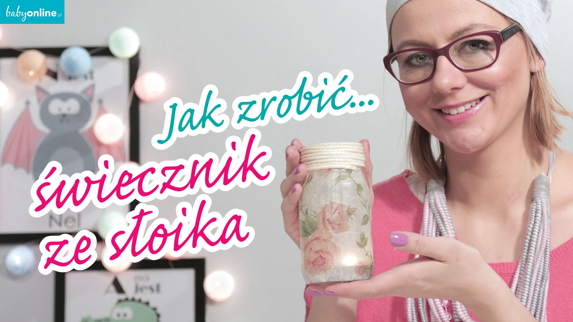 jak zrobić świecznik decoupage