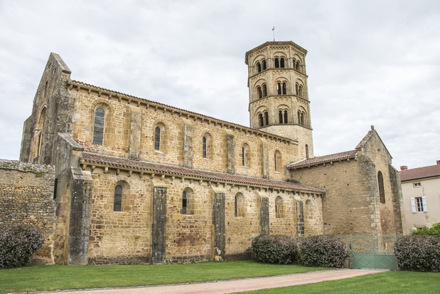 medieval, romanesque church in Anzy le Duc in the region Brionna