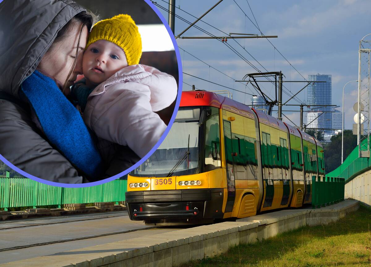 Motorniczy pomogła zagubionej matce z dzieckiem, którzy uciekli z Ukrainy