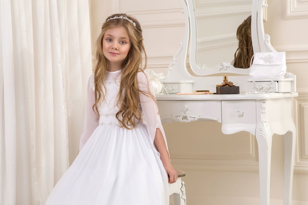 beautiful girl little princess long hair, curly and amazing blue