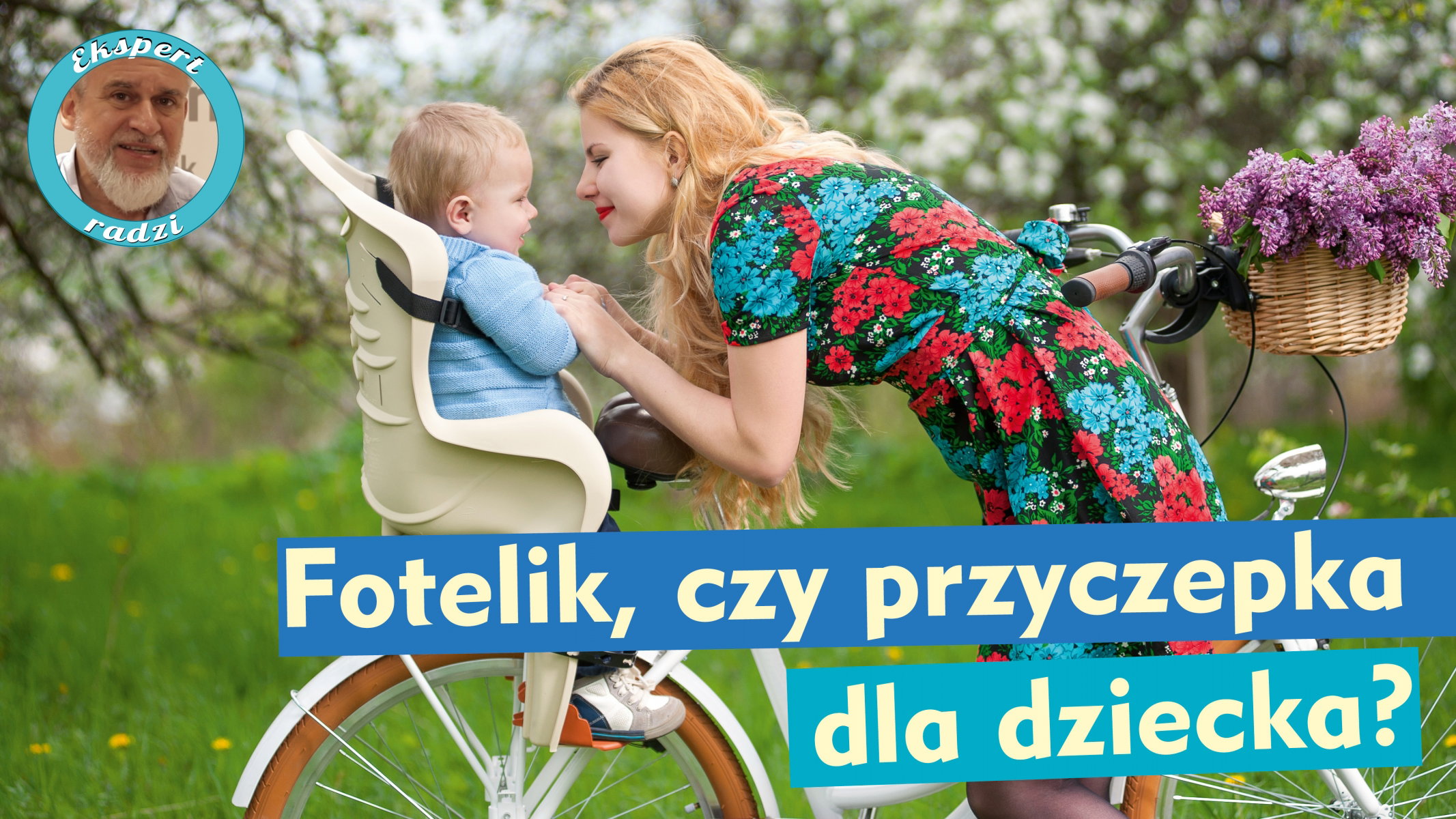 Kobieta z dzieckiem na rowerze
