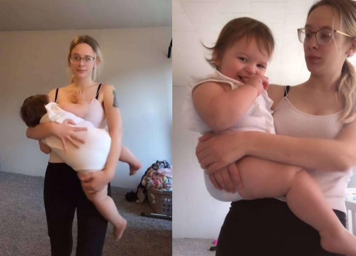 mama z TikToka chwali się swoim dużym dzieckiem