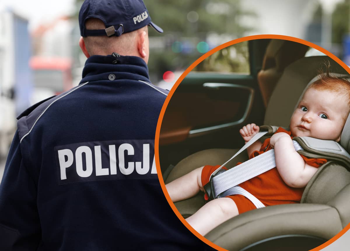 mama zatrzasnęła niemowlę w samochodzie