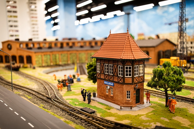 Wroclaw, Poland - March, 28, 2022: Miniature mockups of railway