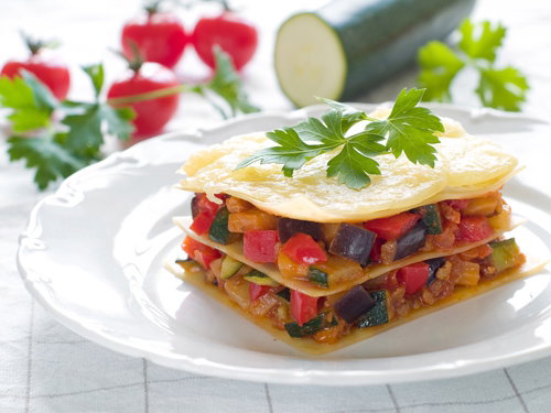 lasagne, lazania, warzywa, cukinia, bakłażan