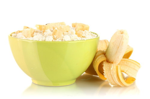 banan, ryż z bananem, deser dla niemowlaka