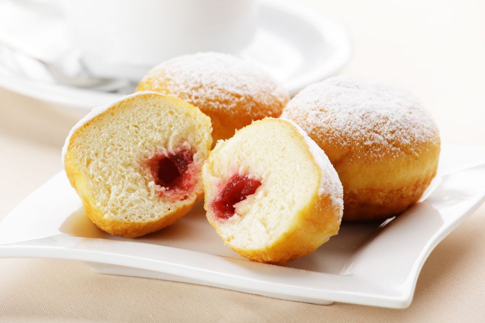 pączek, pączki z marmoladą