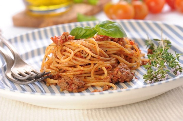 Spaghetti z mięsem wołowym