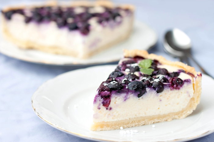 tarta, ser, jagody, ciasto, owoce, sernik
