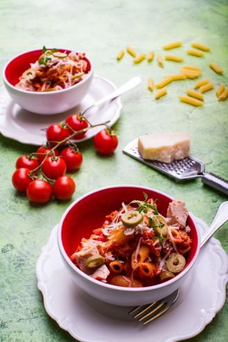 Penne z  tuńczykiem