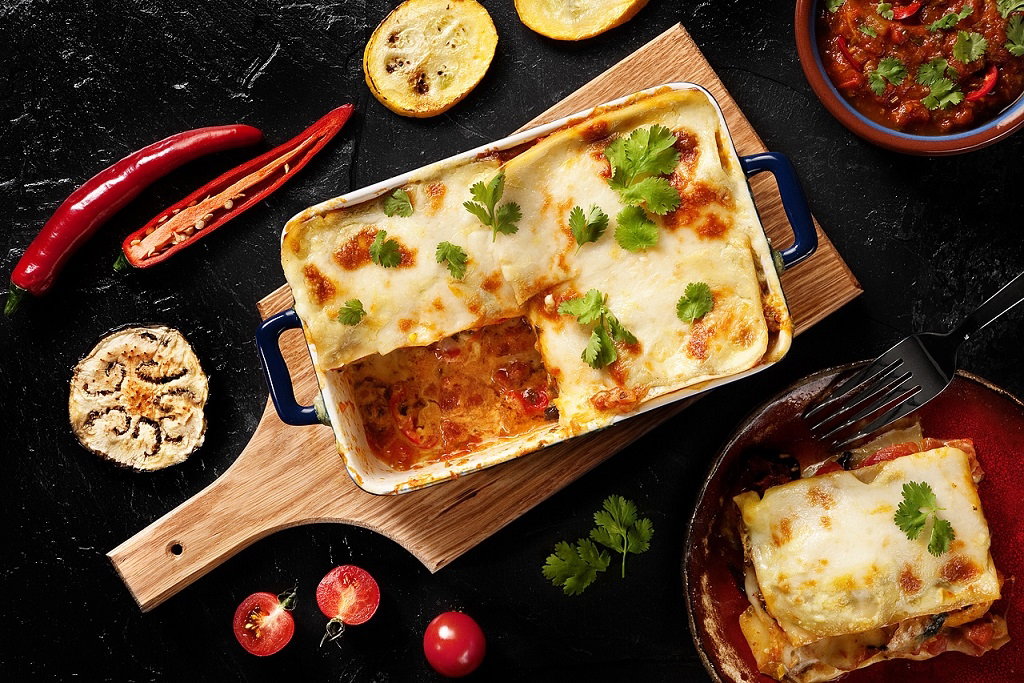 Lasagne z curry i mlekiem kokosowym