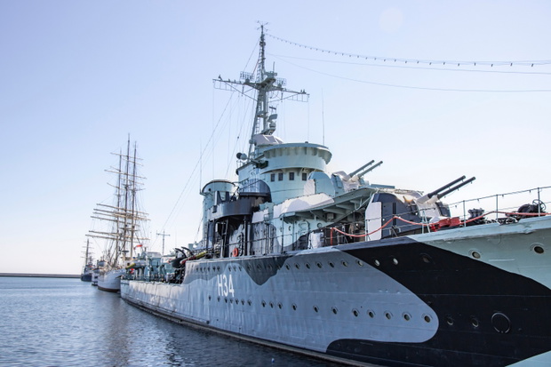 April 21, 2019 Port of Gdynia Poland. Tourist attraction of the