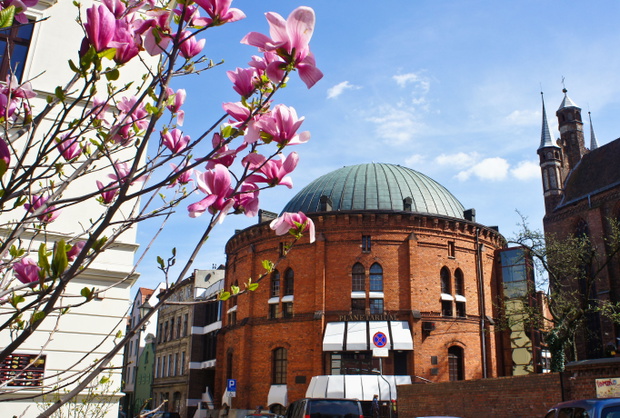Torun, Poland - 04/19/2014 - Facade of Nicolaus Copernicus Plane