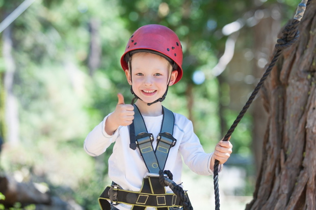 kid at adventure park