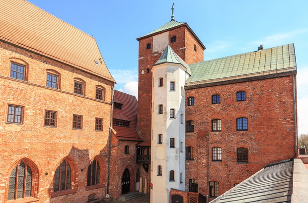 Zamek Książąt Pomorskich w Darłowie na pomorzu środkowym, o