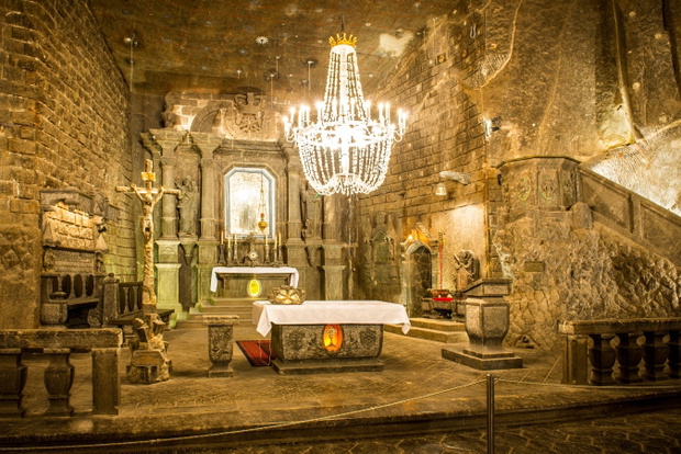 Chapel in the main hall in the Wieliczka