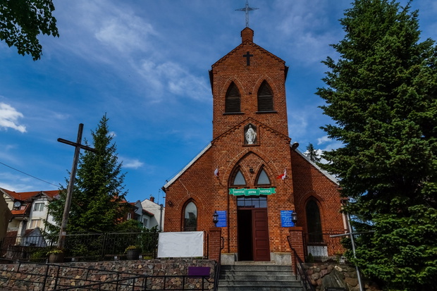 Church in Mikolajki city, Masuria, Poland