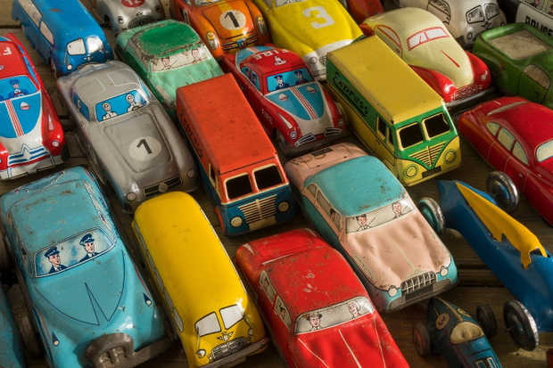 Collection of antique toy cars