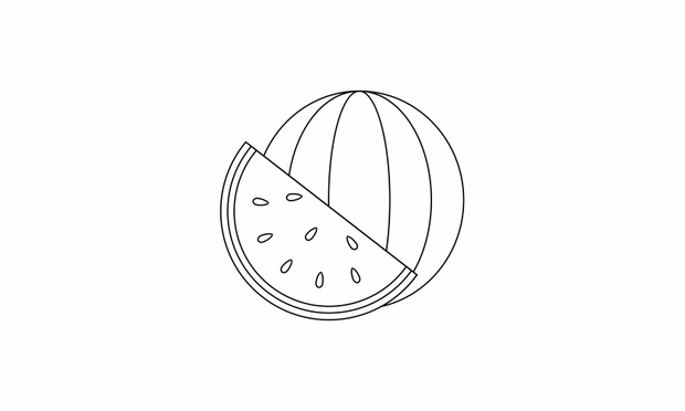 watermeloncoloring book fruit to educate kids. Learn colors page